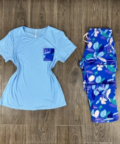Pyjama Demi manche " Bleu "