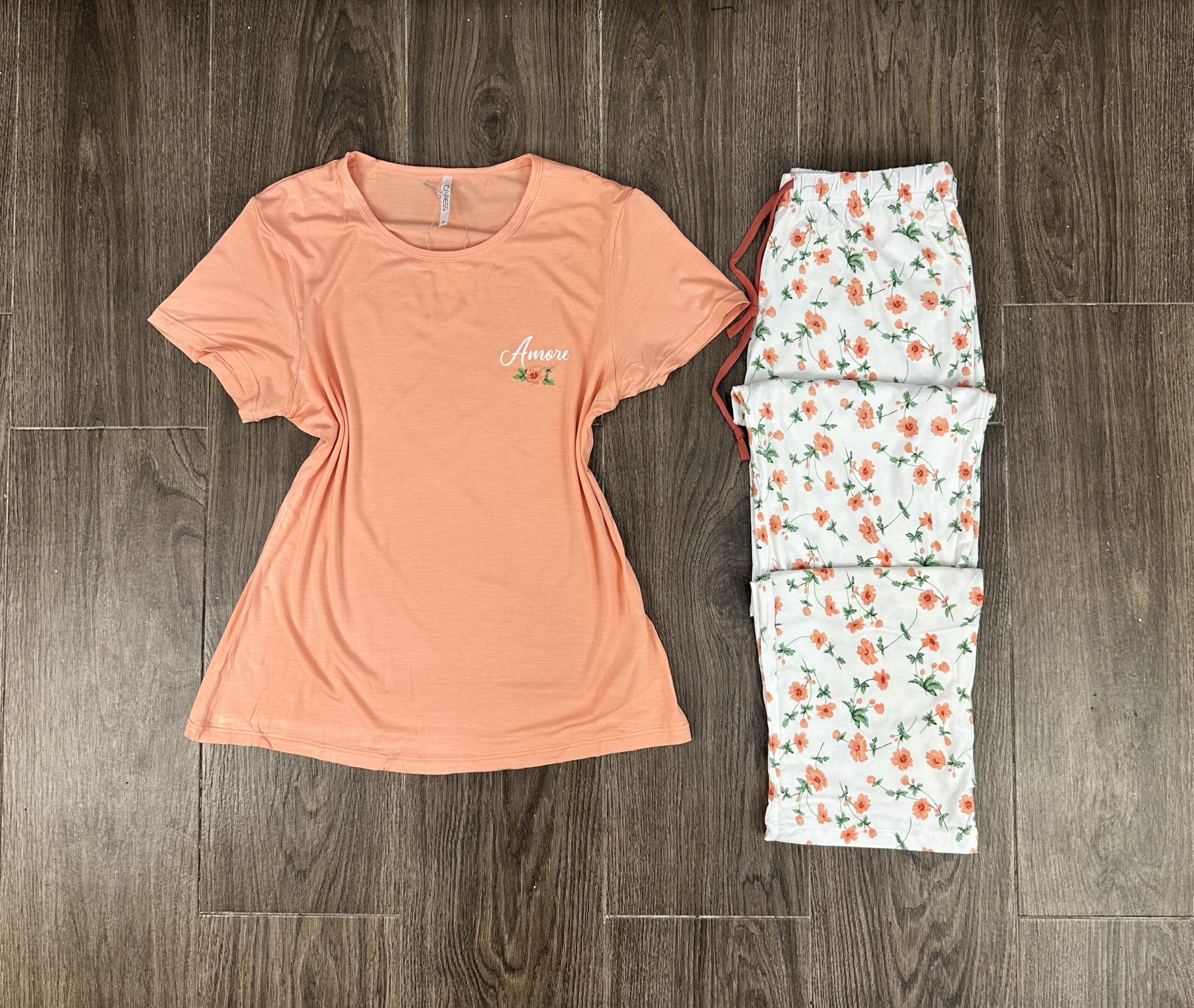Pyjama Demi manche " Saumon "
