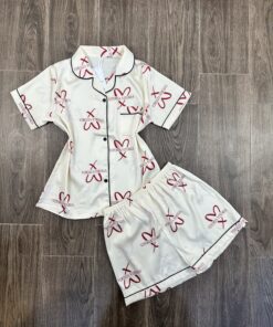 Pyjama Short Boutonnée " Beige "