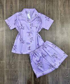 Pyjama Short Boutonnée " Mauve "