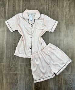 Pyjama Short Boutonnée " Rose "
