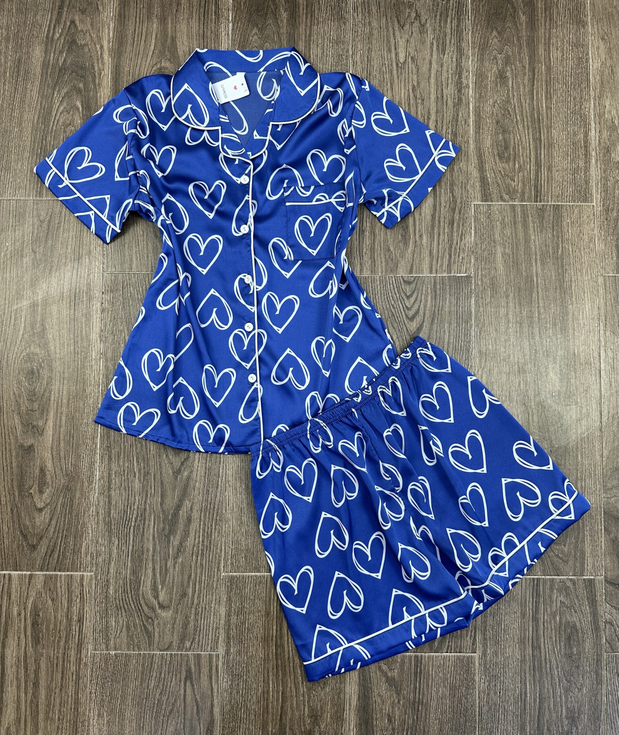 Pyjama Short Boutonnée " Bleu "