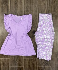Pyjama demi manche " Mauve "