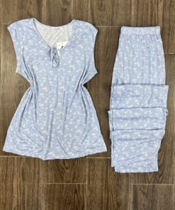 Pyjama demi manche " Bleu "