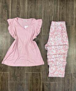 Pyjama demi manche " Rose "