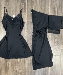 Nuisette Peignoir " Noir "