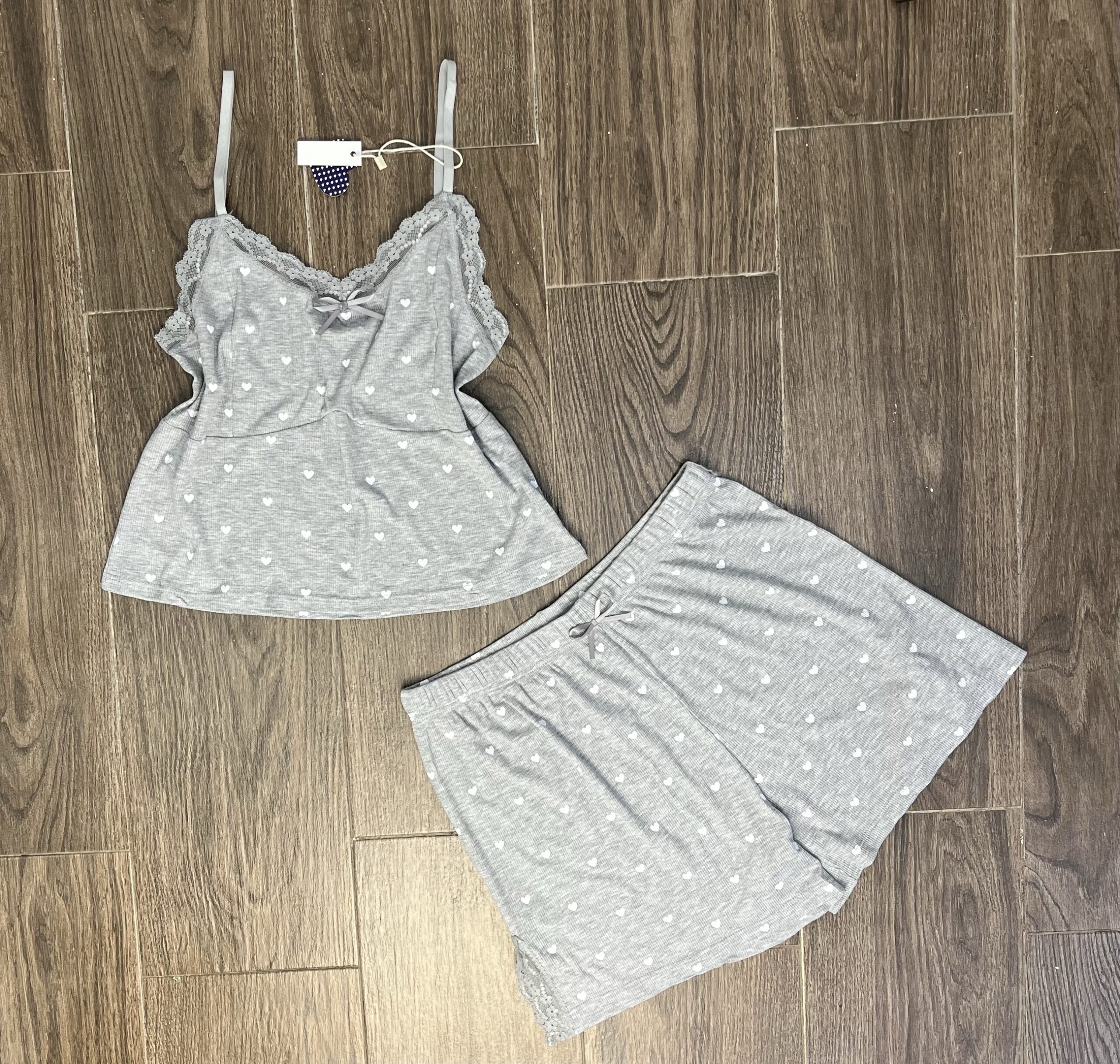 Bustier Short " Gris " en Cotton