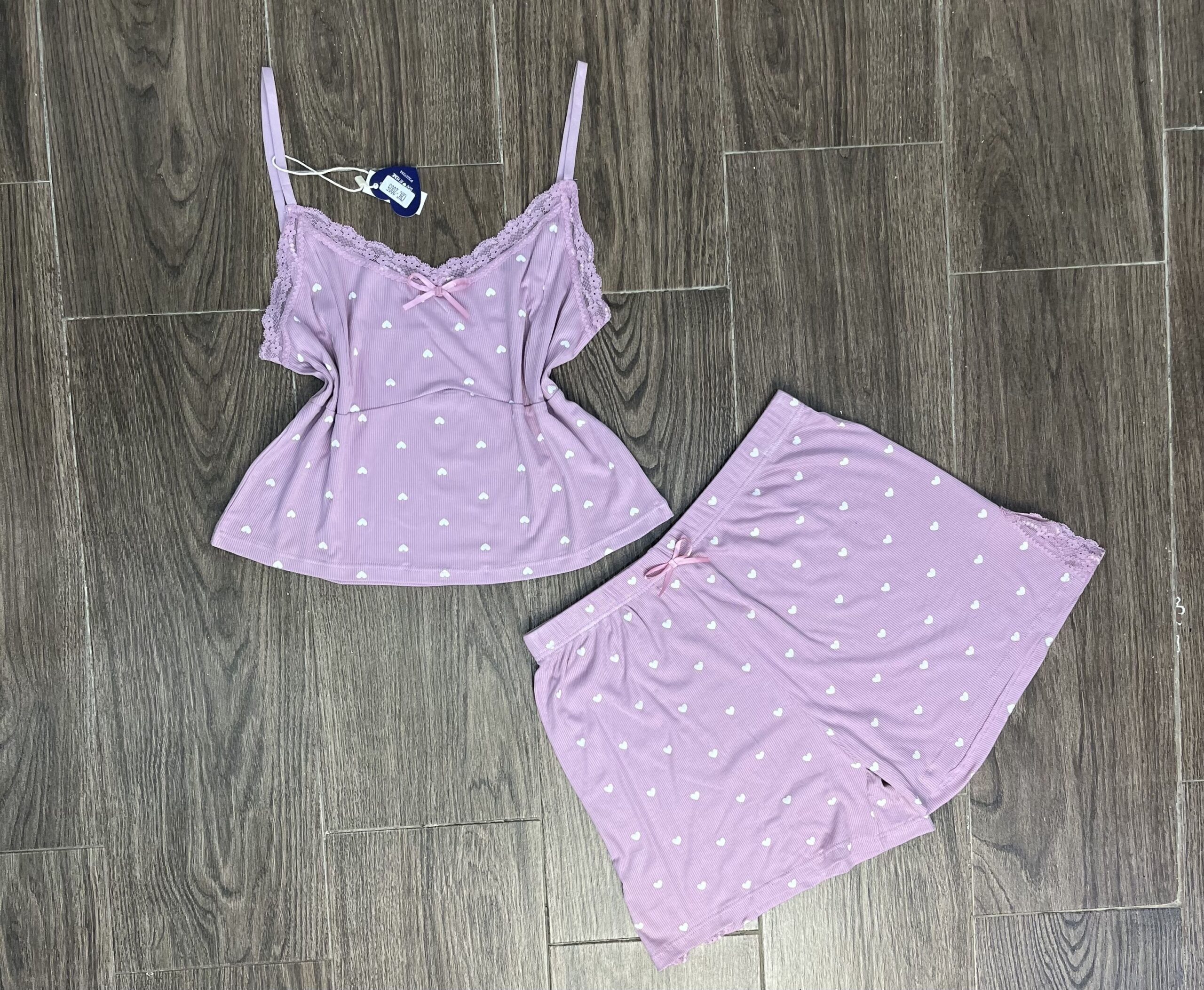 Bustier Short " Rose " en Cotton