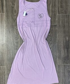 Chemise de nuit  décolleté " Mauve "