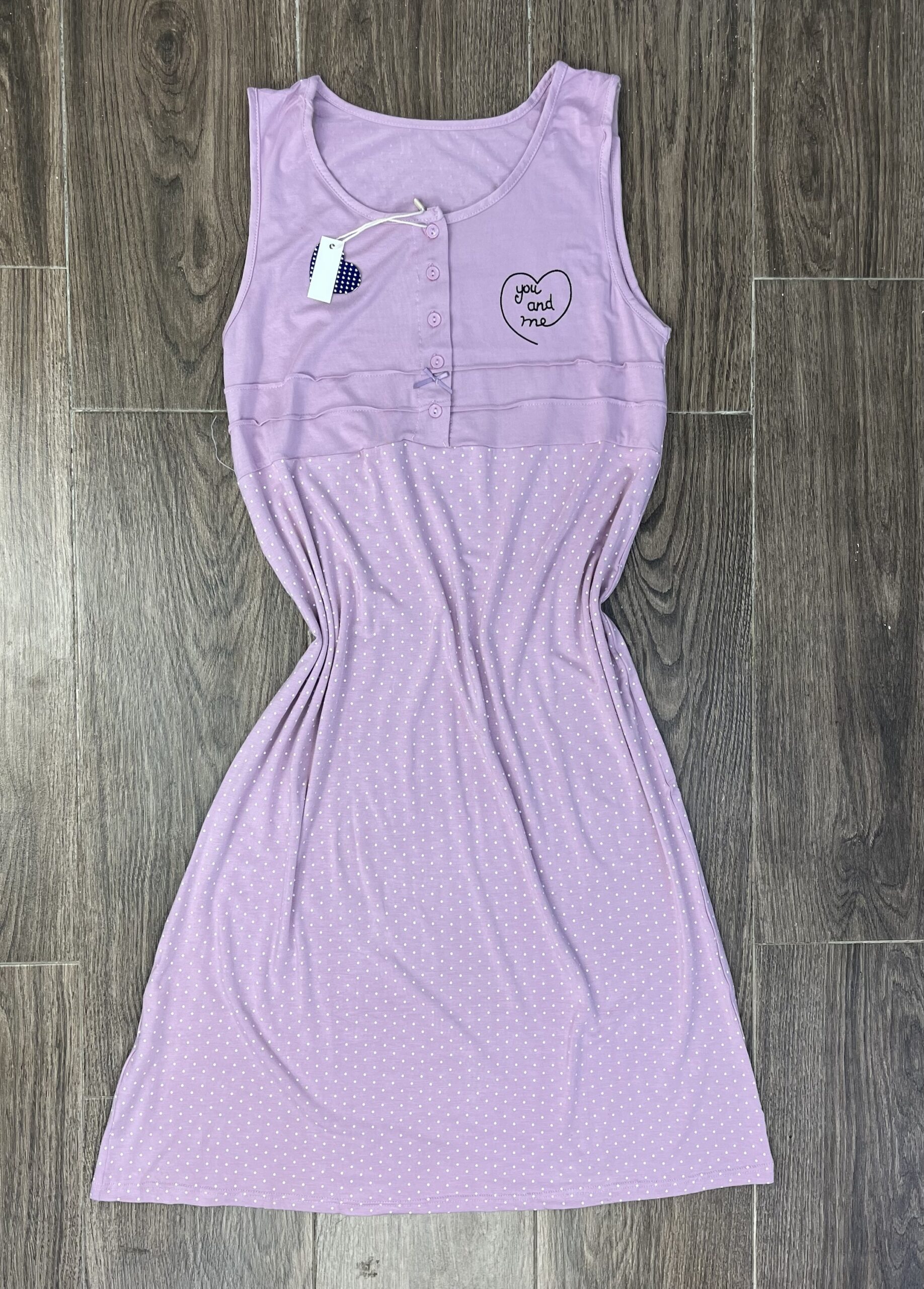Chemise de nuit décolleté " Mauve "