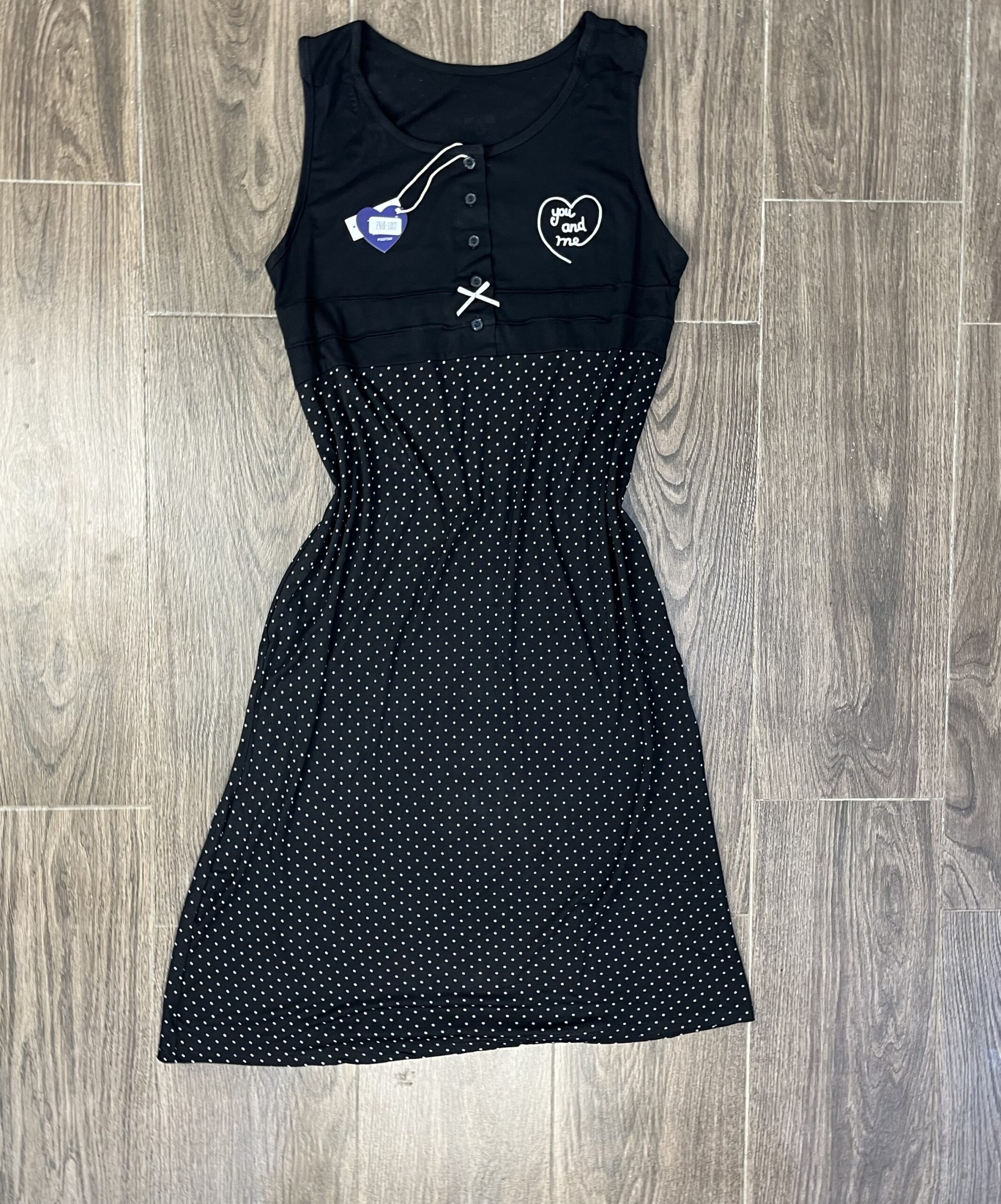 Chemise de nuit décolleté " Noir "