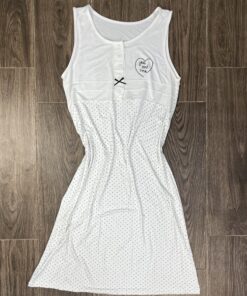 Chemise de nuit  décolleté " Blanc "