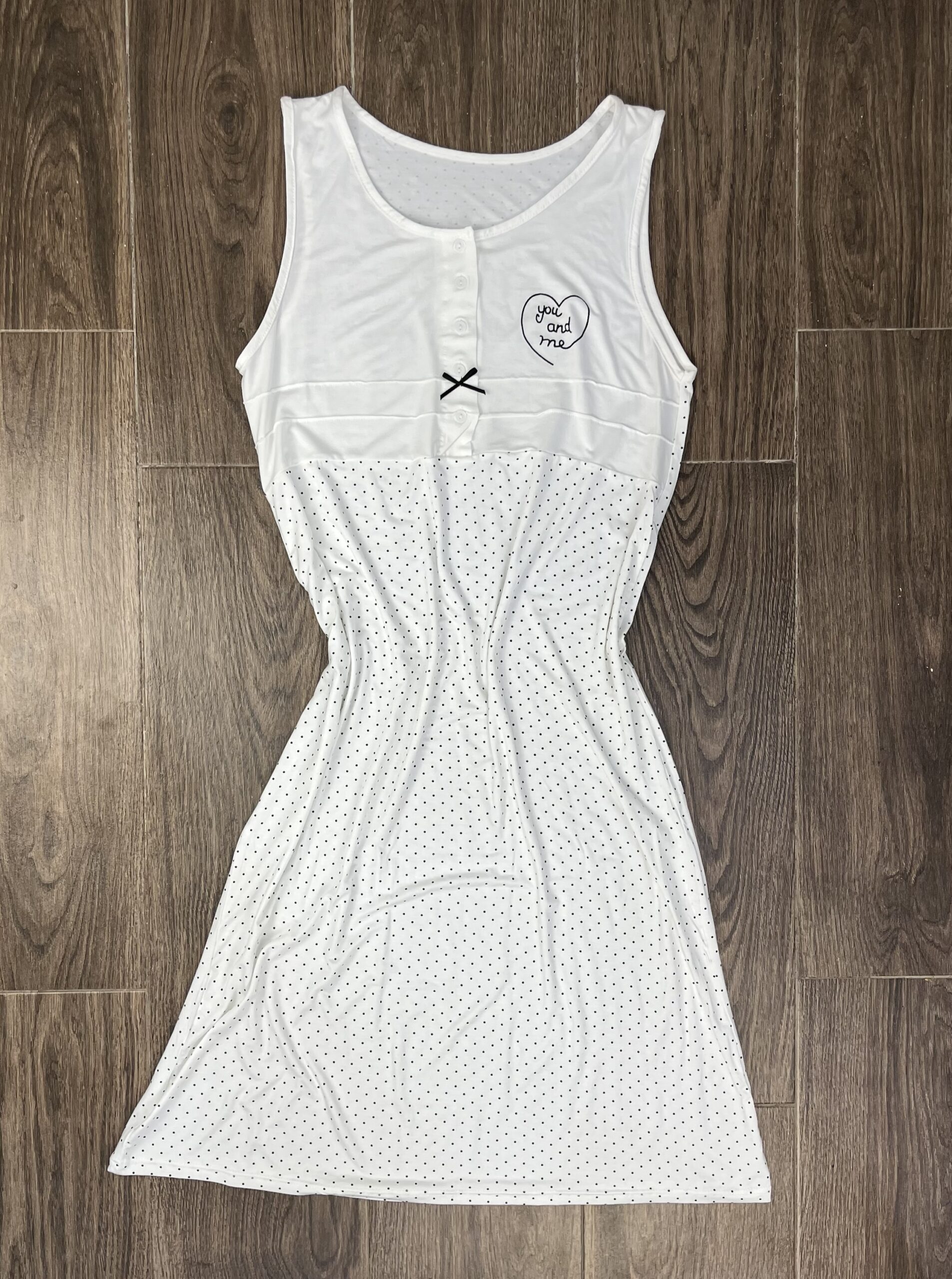 Chemise de nuit décolleté " Blanc "