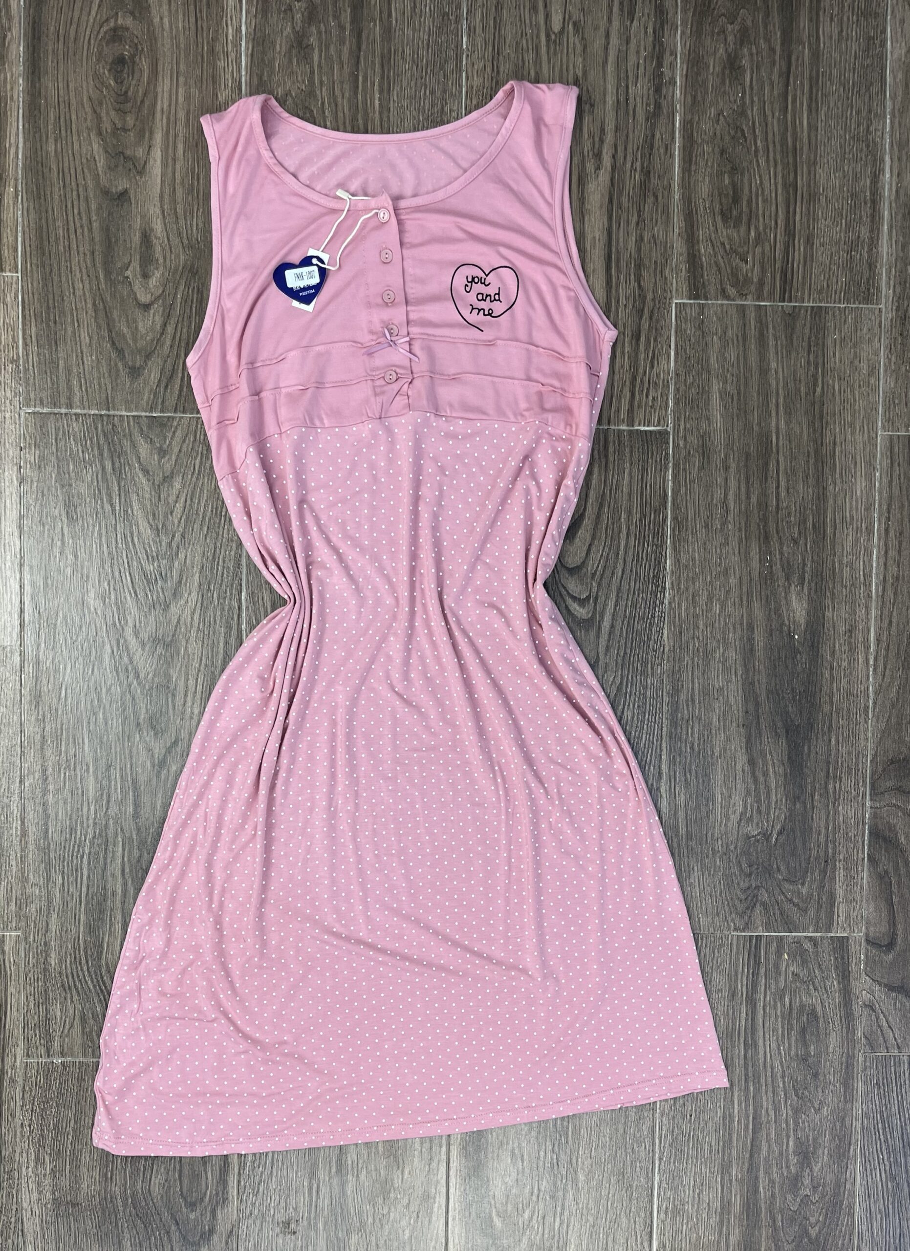 Chemise de nuit décolleté " Rose "