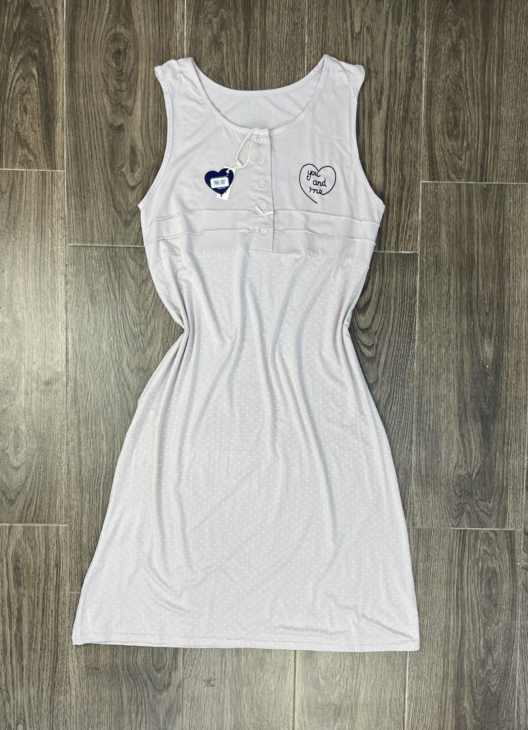 Chemise de nuit décolleté " Bois de rose "
