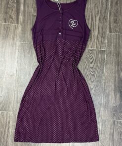 Chemise de nuit  décolleté " Bordeaux "