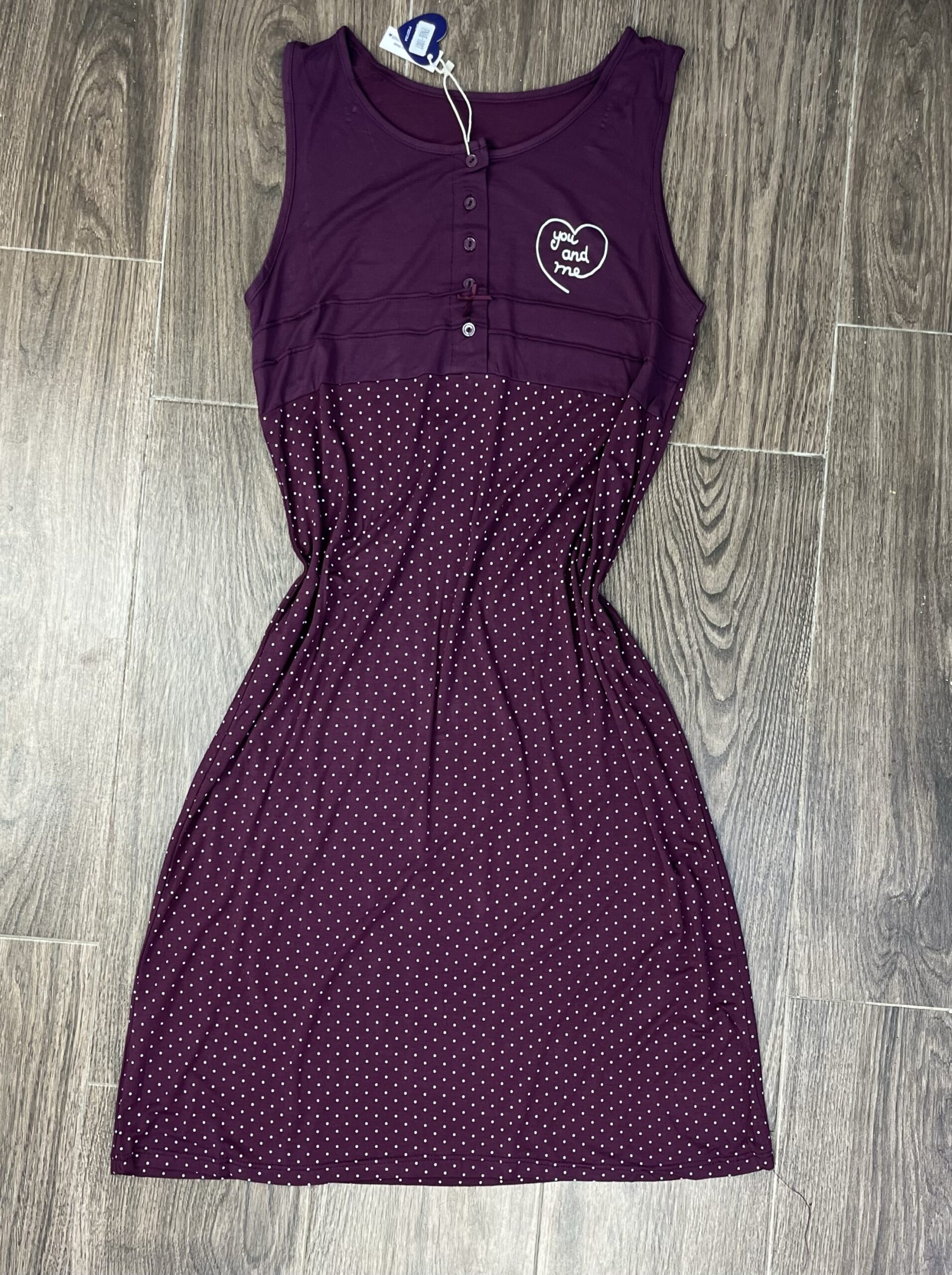 Chemise de nuit décolleté " Bordeaux "