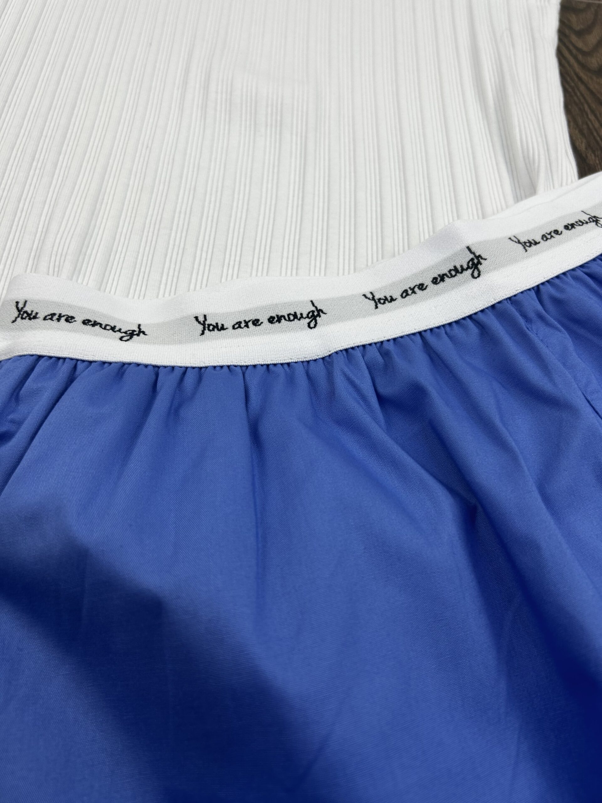 Debardeur Short " Blanc " En Cotton – Image 2