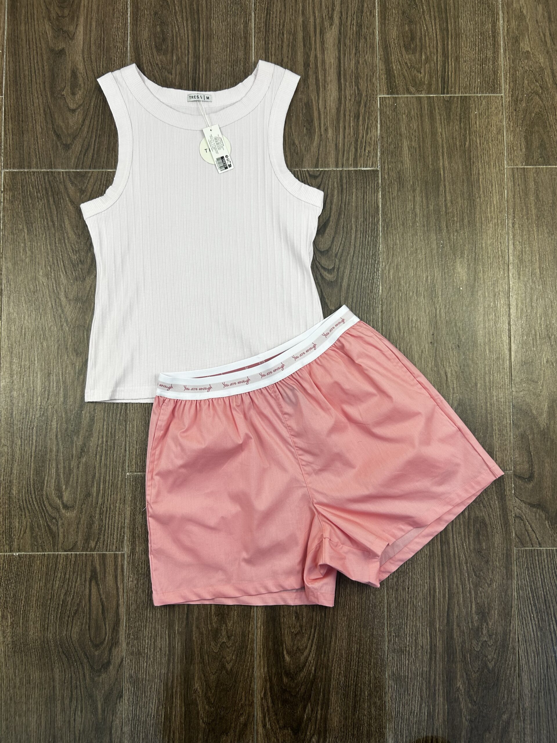 Debardeur Short " Rose " En Cotton