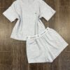 Pyjama Short " Gris " En Cotton