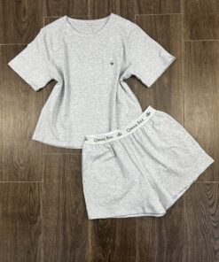 Pyjama Short " Gris " En Cotton