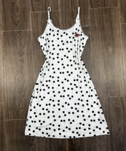 Nuisette en cotton " Blanc a pois  "