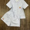 Pyjama Short Boutonnée " Bleu a rayure " En Cotton