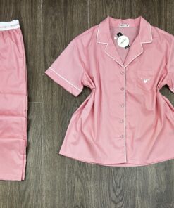 Pyjama Boutonnée " Rose " En Cotton