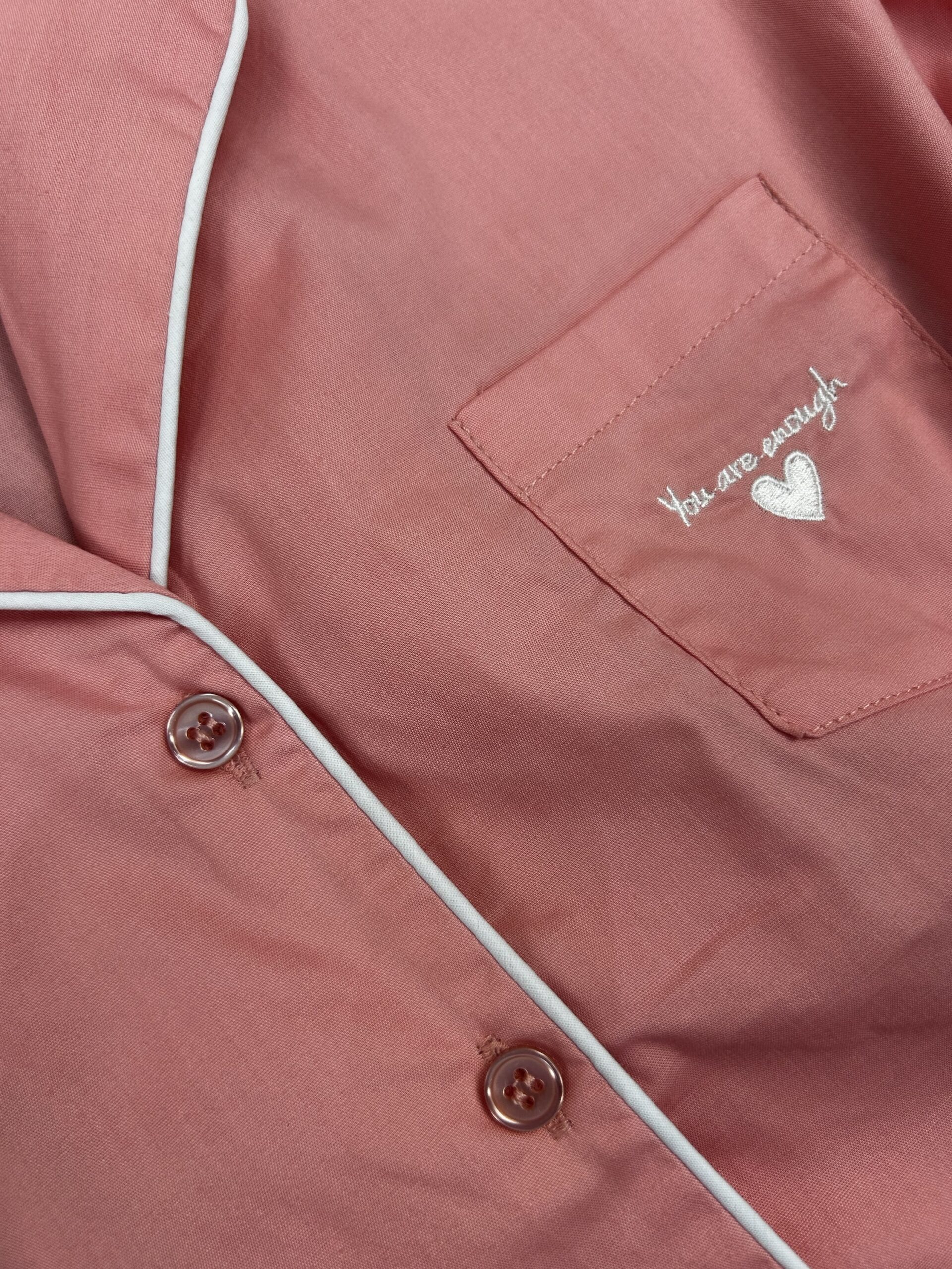 Pyjama Boutonnée " Rose " En Cotton – Image 2