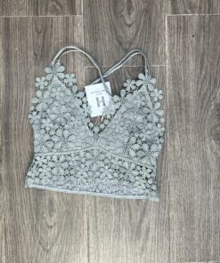 Caraco en dentelle " Gris "