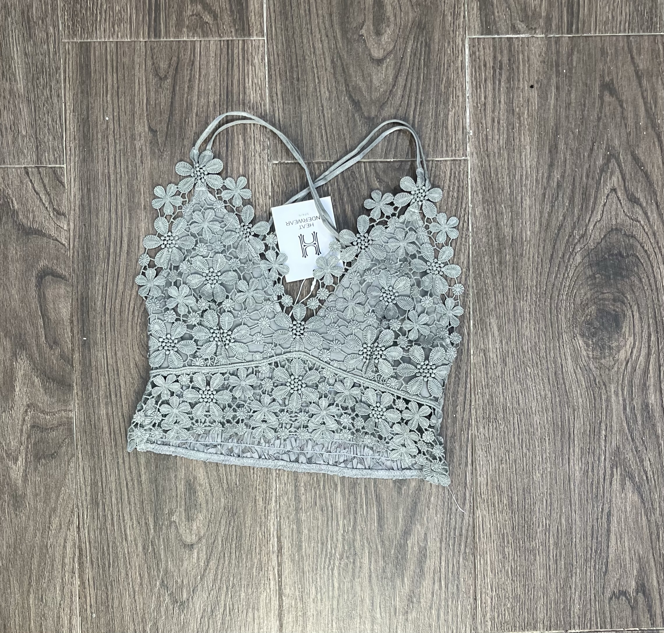 Caraco en dentelle " Gris "