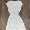 Chemise de nuit ‘ vert d’eau ‘ à fleurs
