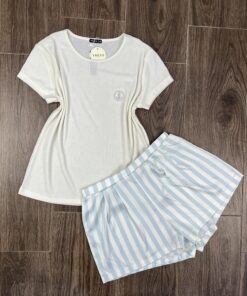 Pyjama Short " Blanc " demi manche