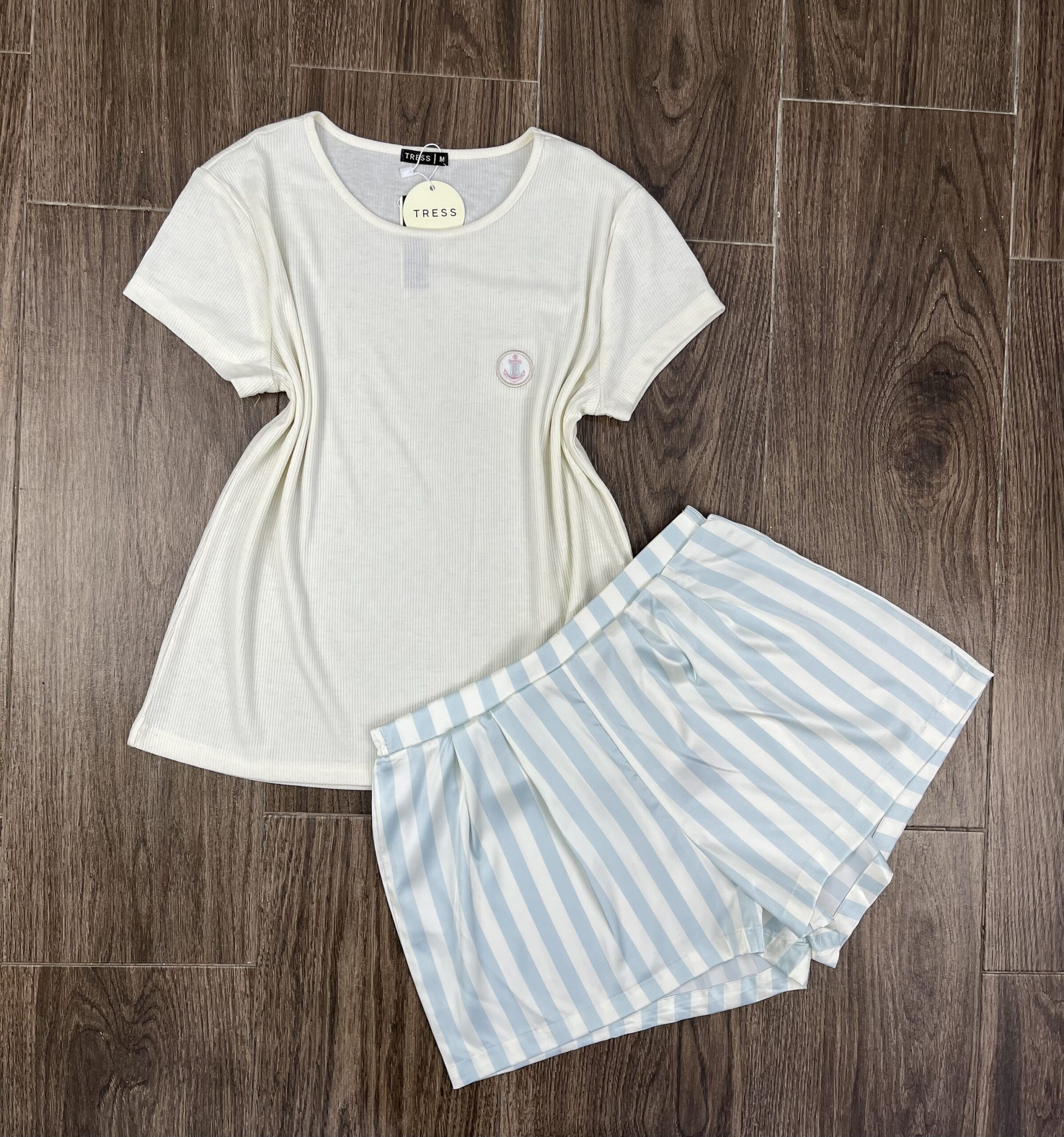 Pyjama Short " Blanc " demi manche