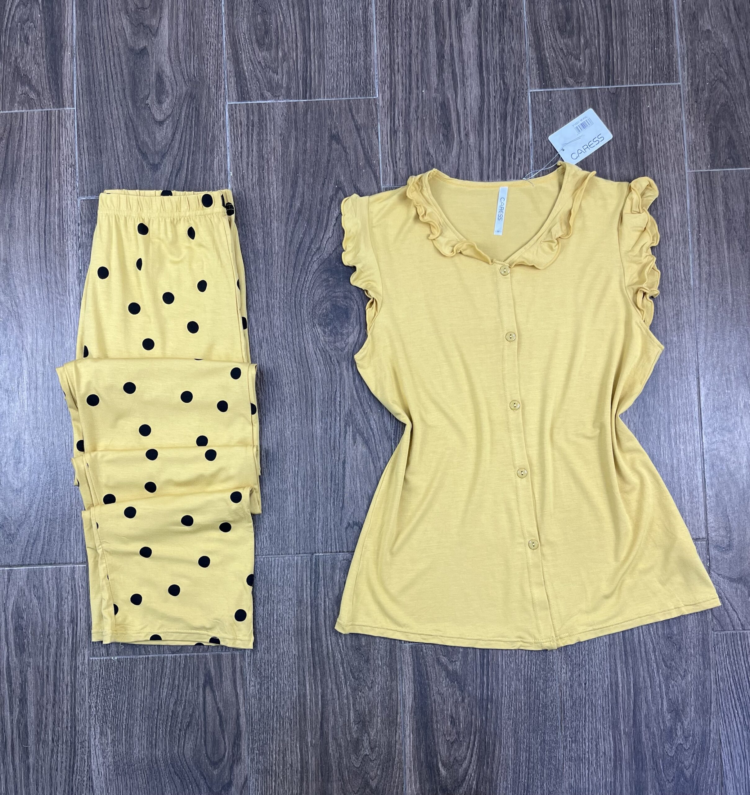 Pyjama Boutonnée " Jaune " Sans manche