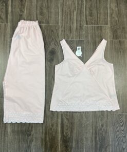 Ensemble débardeur Pantacourt " Rose " En Cotton