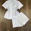Pyjama Short Boutonnée " Bleu "