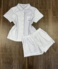 Pyjama Short Boutonnée " Bleu "