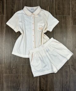 Pyjama Short Boutonnée " Saumon "