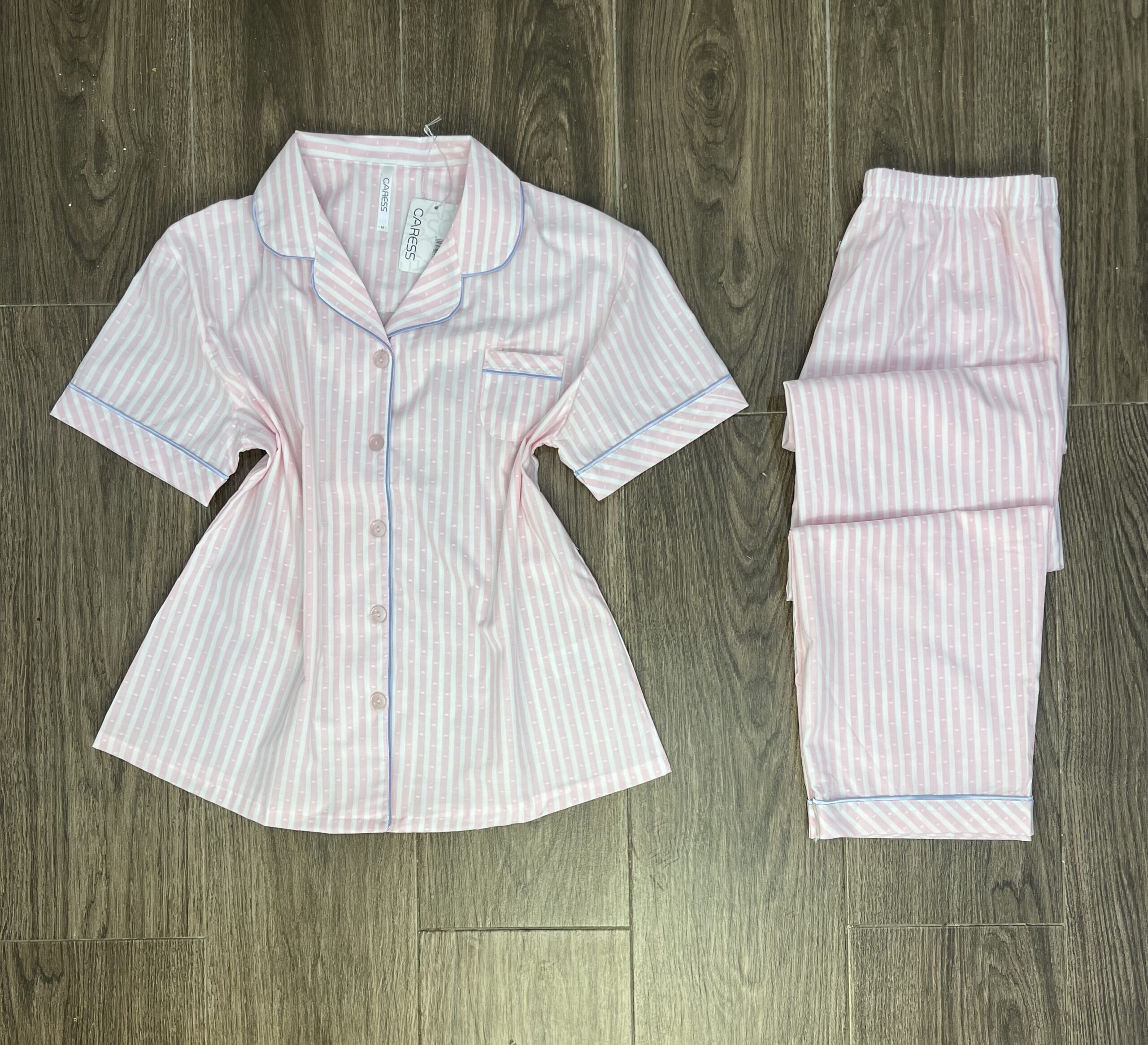 Pyjama Boutonnée ‘ Rose‘ En Cotton