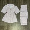 Pyjama Boutonnée ‘ Bois de Rose ‘ En Cotton