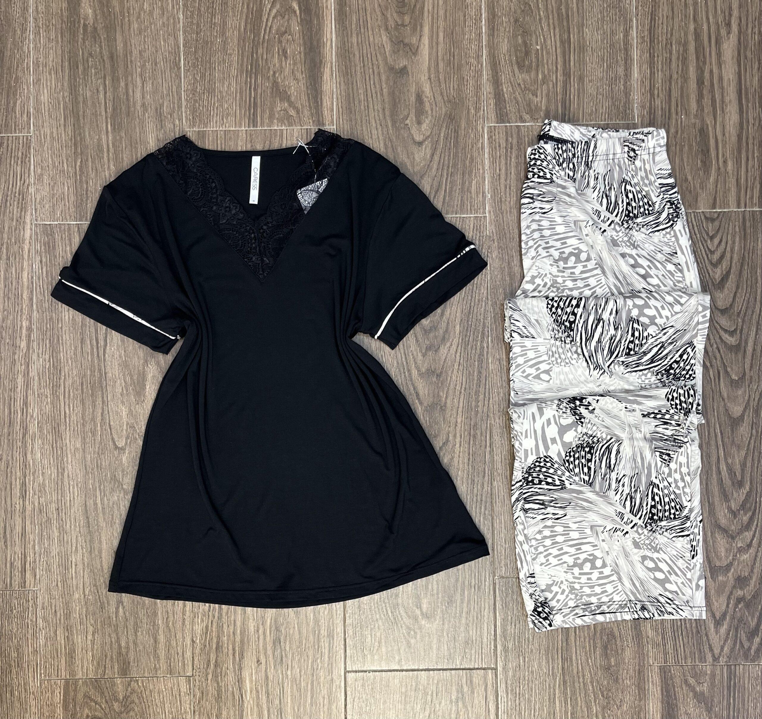 Pyjama demi manche ‘ Noir ‘