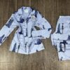 Pyjama Boutonnée " Bleu Corpse Bride " Manche longue