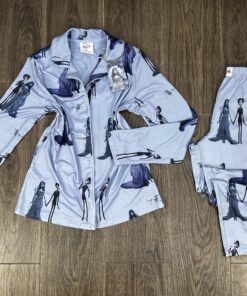 Pyjama Boutonnée " Bleu Corpse Bride " Manche longue
