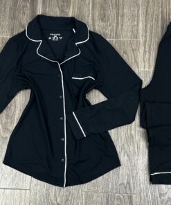 Pyjama Boutonnée " Noir " Manche longue