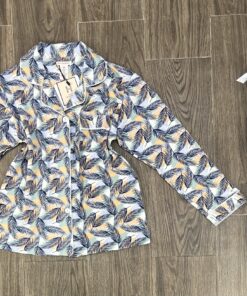 Pyjama Boutonnée " Tropical " manche longue
