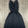 Nuisette Longue En Satin ‘ Noir ‘