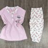 Pyjama demi manche ‘ Rose pastèque ‘