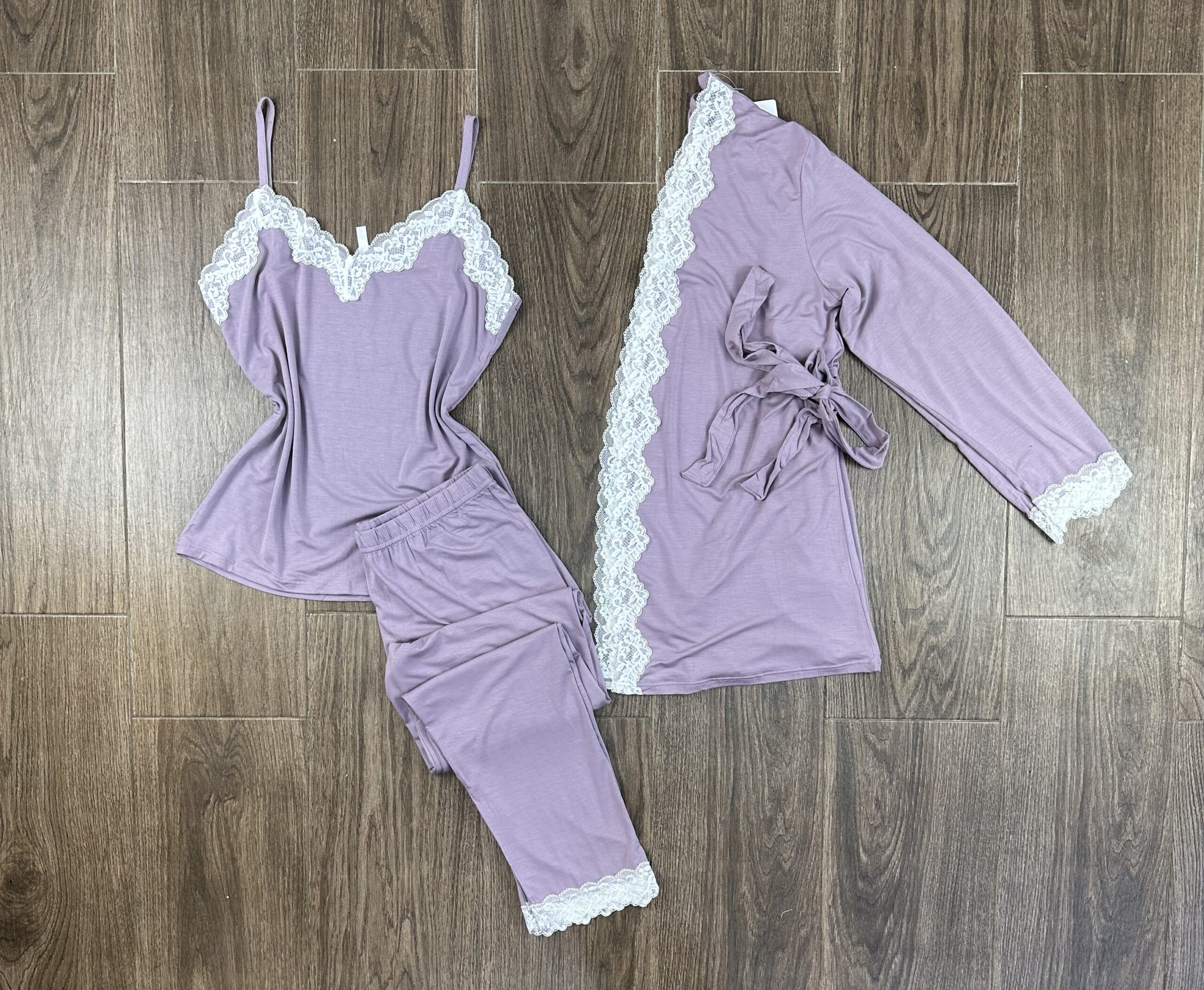 Pyjama 3 pièces " Mauve "