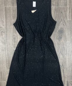 Robe décolleté " Noir " pailleté